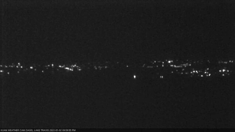 Lake Travis webcam, January 2, 2022 10:00 PM CT