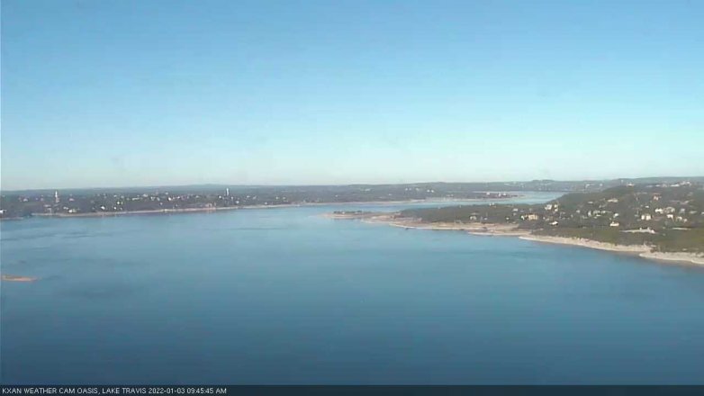 Lake Travis webcam, January 3, 2022 9:45 AM CT