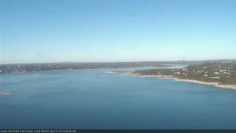 Lake Travis webcam, January 3, 2022 10:00 AM CT