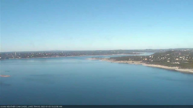 Lake Travis webcam, January 3, 2022 10:25 AM CT