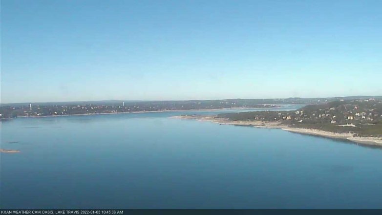 Lake Travis webcam, January 3, 2022 10:45 AM CT