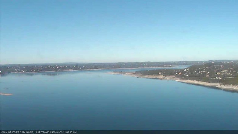 Lake Travis webcam, January 3, 2022 11:00 AM CT