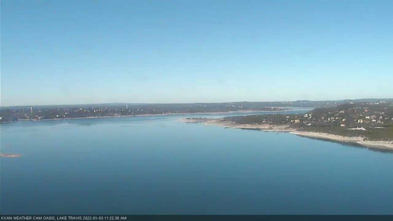 Lake Travis webcam, January 3, 2022 11:25 AM CT