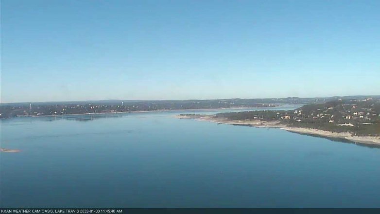 Lake Travis webcam, January 3, 2022 11:45 AM CT