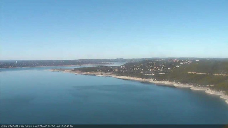 Lake Travis webcam, January 3, 2022 12:45 PM CT