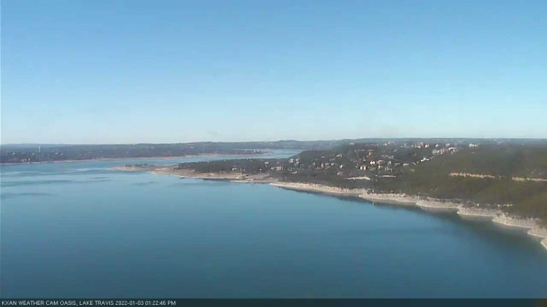Lake Travis webcam, January 3, 2022 1:25 PM CT