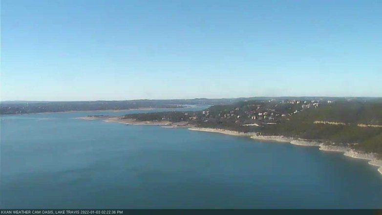 Lake Travis webcam, January 3, 2022 2:25 PM CT