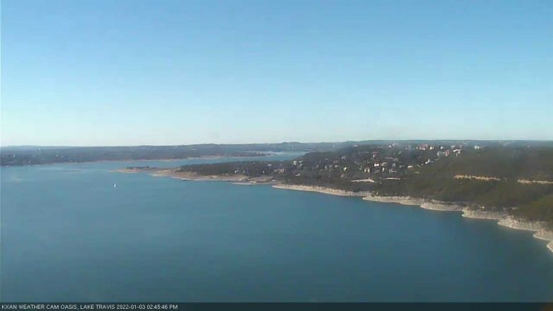 Lake Travis webcam, January 3, 2022 2:45 PM CT