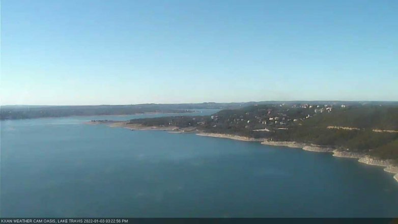 Lake Travis webcam, January 3, 2022 3:25 PM CT
