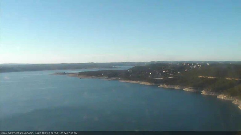 Lake Travis webcam, January 3, 2022 4:25 PM CT