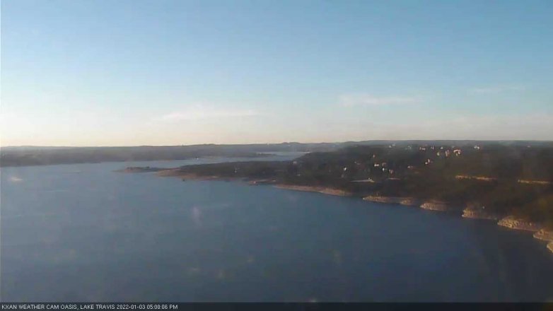 Lake Travis webcam, January 3, 2022 5:00 PM CT