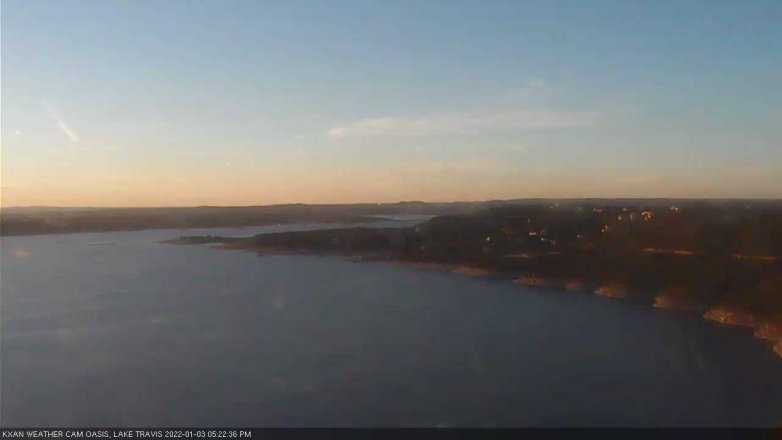 Lake Travis webcam, January 3, 2022 5:25 PM CT