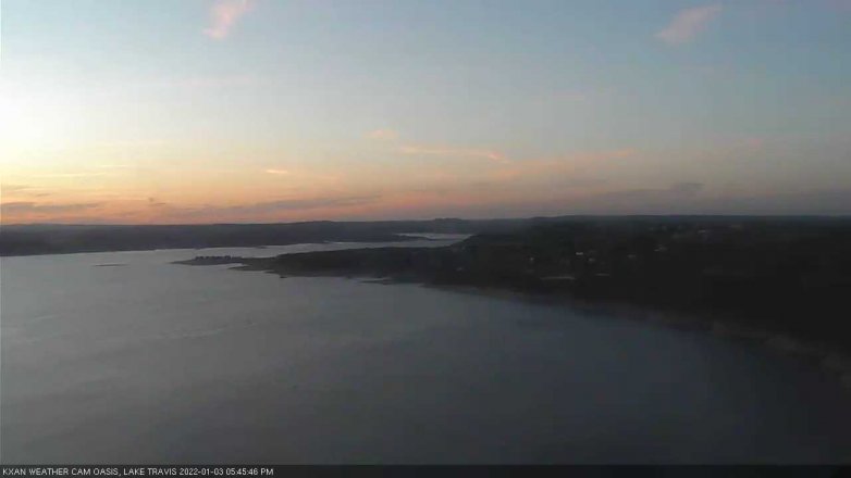 Lake Travis webcam, January 3, 2022 5:45 PM CT