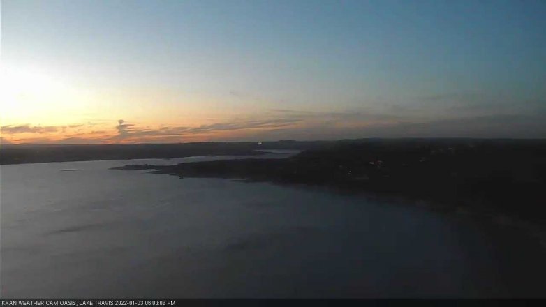 Lake Travis webcam, January 3, 2022 6:00 PM CT