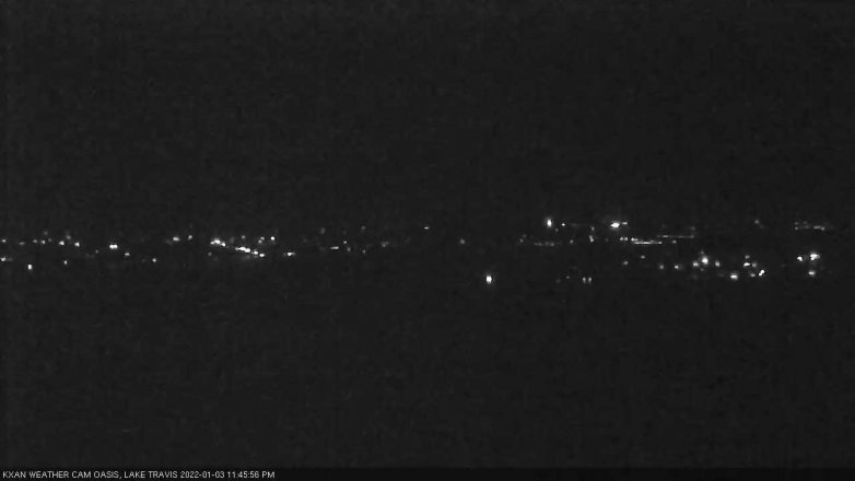 Lake Travis webcam, January 3, 2022 11:45 PM CT