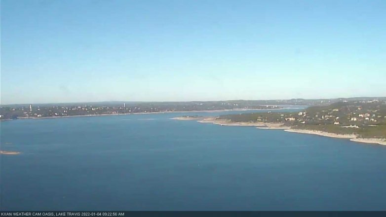 Lake Travis webcam, January 4, 2022 9:25 AM CT
