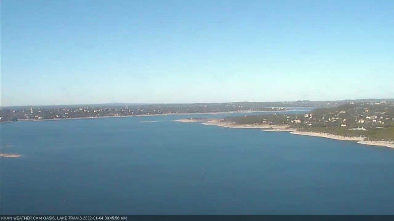 Lake Travis webcam, January 4, 2022 9:45 AM CT