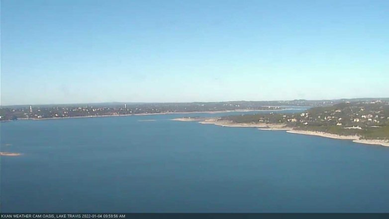 Lake Travis webcam, January 4, 2022 10:00 AM CT