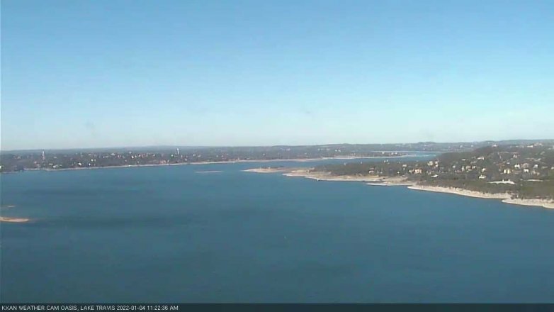 Lake Travis webcam, January 4, 2022 11:25 AM CT