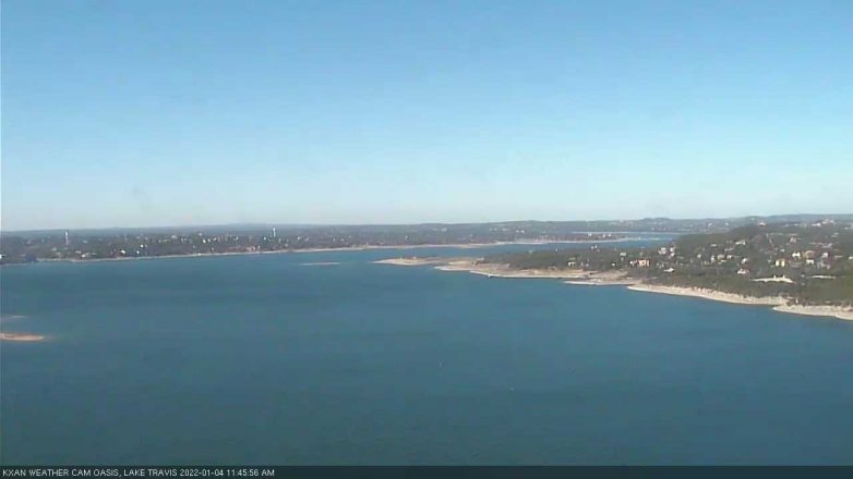 Lake Travis webcam, January 4, 2022 11:45 AM CT