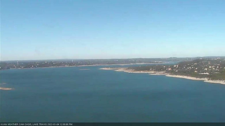 Lake Travis webcam, January 4, 2022 12:00 PM CT