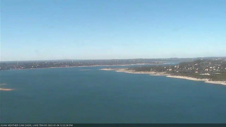 Lake Travis webcam, January 4, 2022 12:25 PM CT