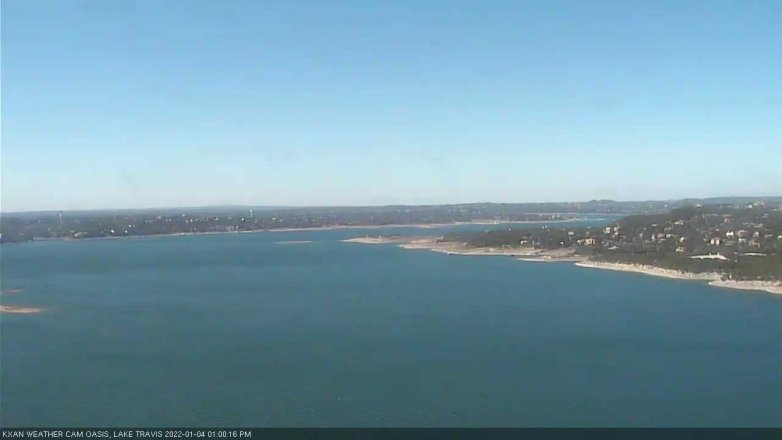 Lake Travis webcam, January 4, 2022 1:00 PM CT