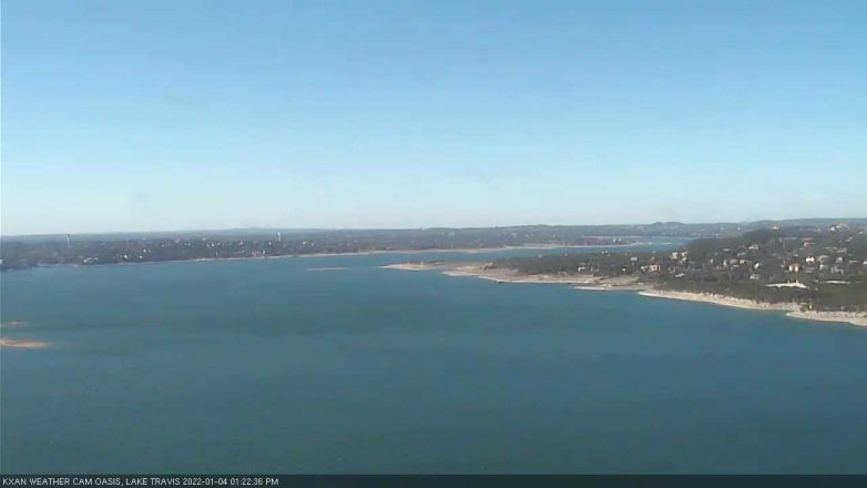 Lake Travis webcam, January 4, 2022 1:25 PM CT