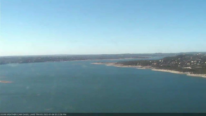 Lake Travis webcam, January 4, 2022 2:25 PM CT