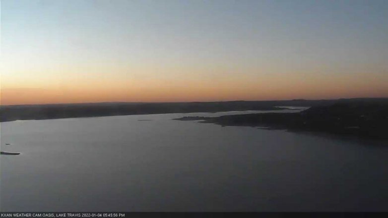 Lake Travis webcam, January 4, 2022 5:45 PM CT