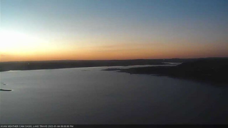 Lake Travis webcam, January 4, 2022 6:00 PM CT