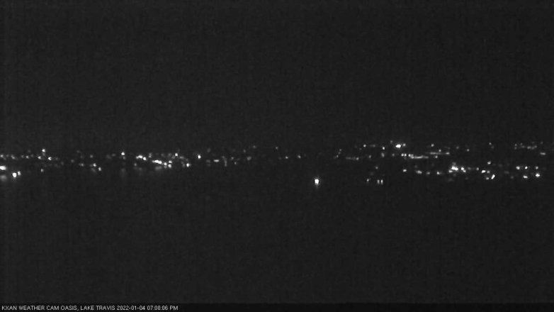 Lake Travis webcam, January 4, 2022 7:00 PM CT