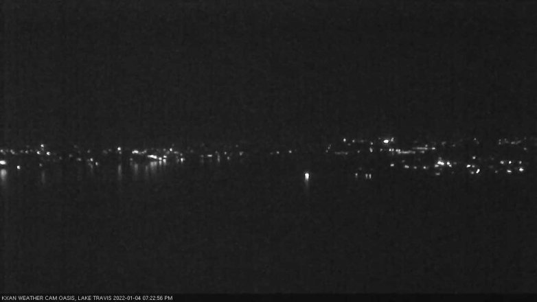 Lake Travis webcam, January 4, 2022 7:25 PM CT