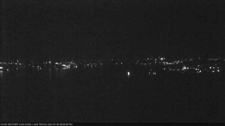 Lake Travis webcam, January 4, 2022 8:00 PM CT