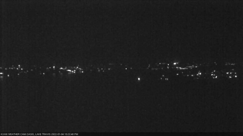 Lake Travis webcam, January 4, 2022 10:25 PM CT