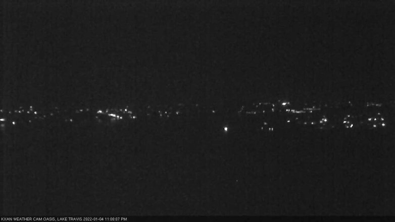 Lake Travis webcam, January 4, 2022 11:00 PM CT