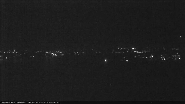 Lake Travis webcam, January 4, 2022 11:25 PM CT