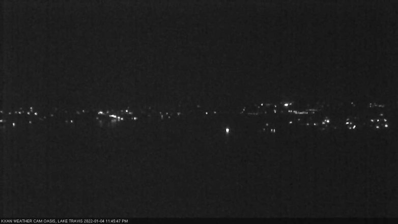 Lake Travis webcam, January 4, 2022 11:45 PM CT