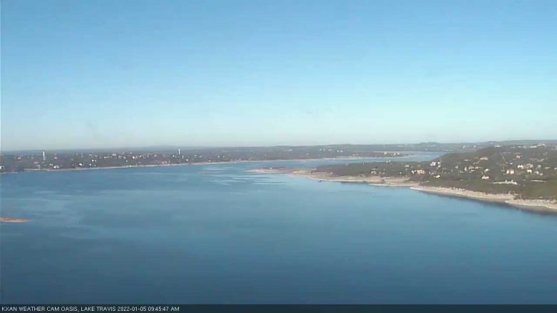 Lake Travis webcam, January 5, 2022 9:45 AM CT