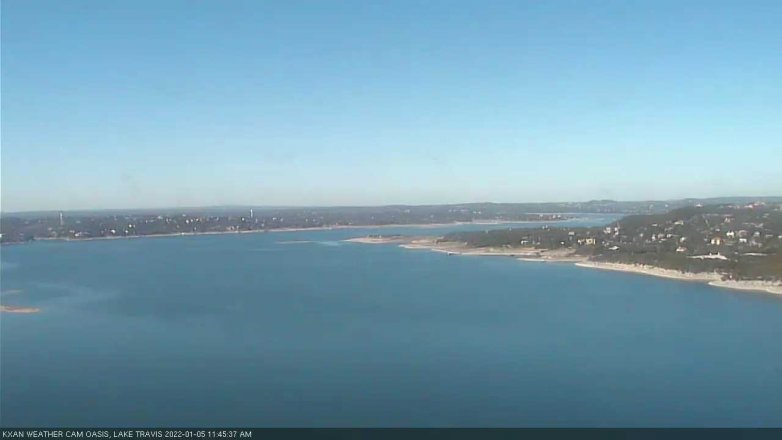 Lake Travis webcam, January 5, 2022 11:45 AM CT