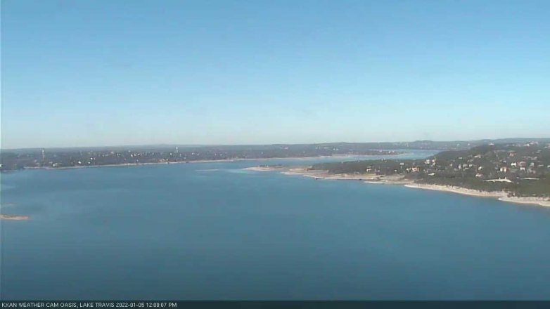 Lake Travis webcam, January 5, 2022 12:00 PM CT
