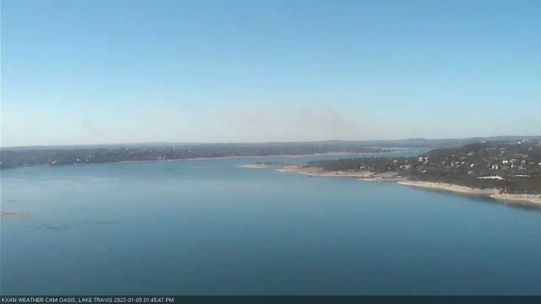 Lake Travis webcam, January 5, 2022 1:45 PM CT