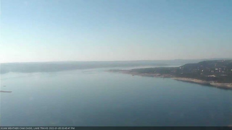 Lake Travis webcam, January 5, 2022 3:45 PM CT