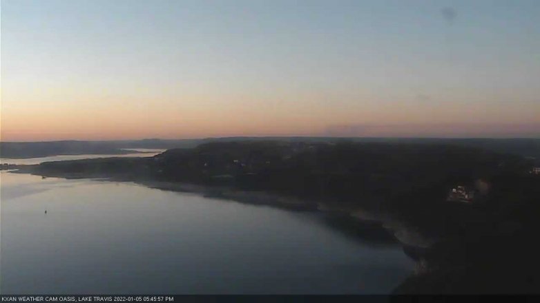 Lake Travis webcam, January 5, 2022 5:45 PM CT