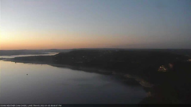 Lake Travis webcam, January 5, 2022 6:00 PM CT