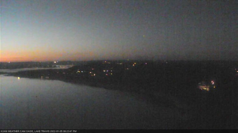 Lake Travis webcam, January 5, 2022 6:25 PM CT