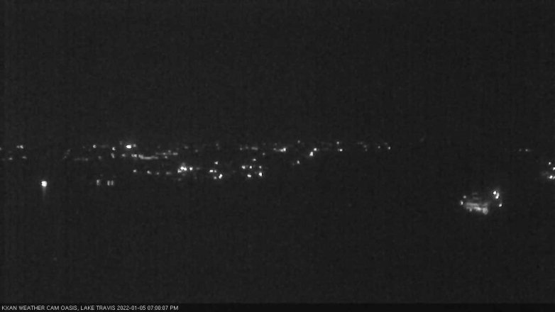 Lake Travis webcam, January 5, 2022 7:00 PM CT