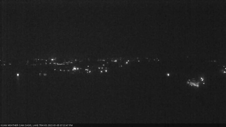 Lake Travis webcam, January 5, 2022 7:25 PM CT