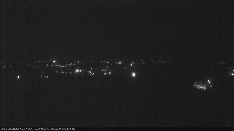 Lake Travis webcam, January 5, 2022 7:45 PM CT