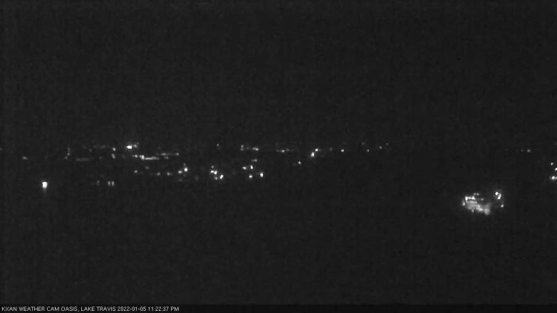 Lake Travis webcam, January 5, 2022 11:25 PM CT